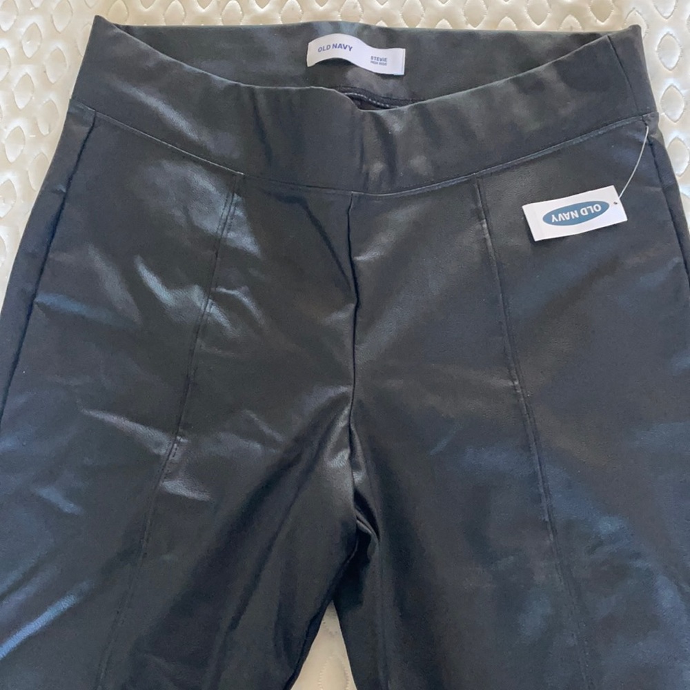 Old Navy Faux leather high rise pants - never worn with tags